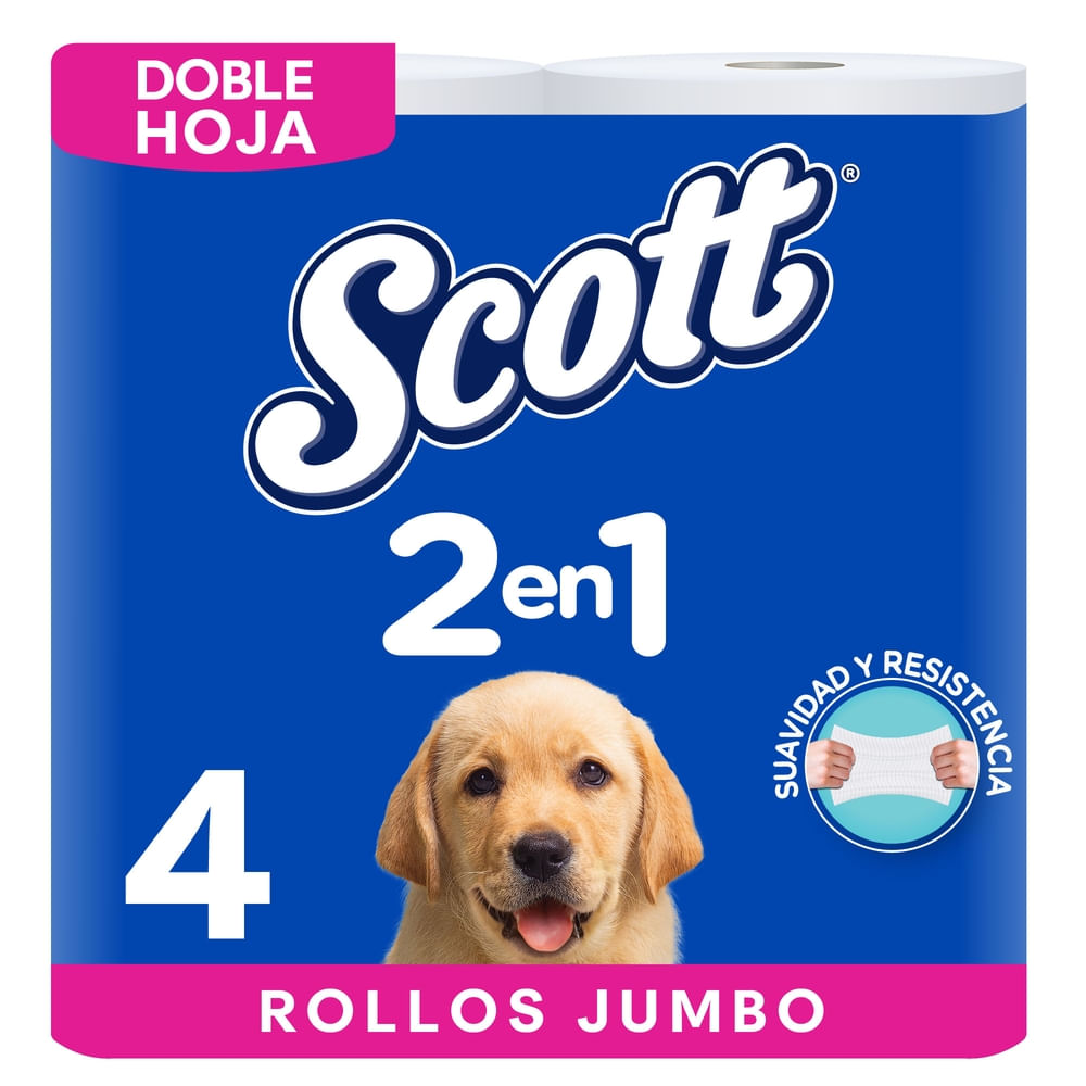 Papel Higiénico Doble Hoja 2 En 1 Jumbo Scott