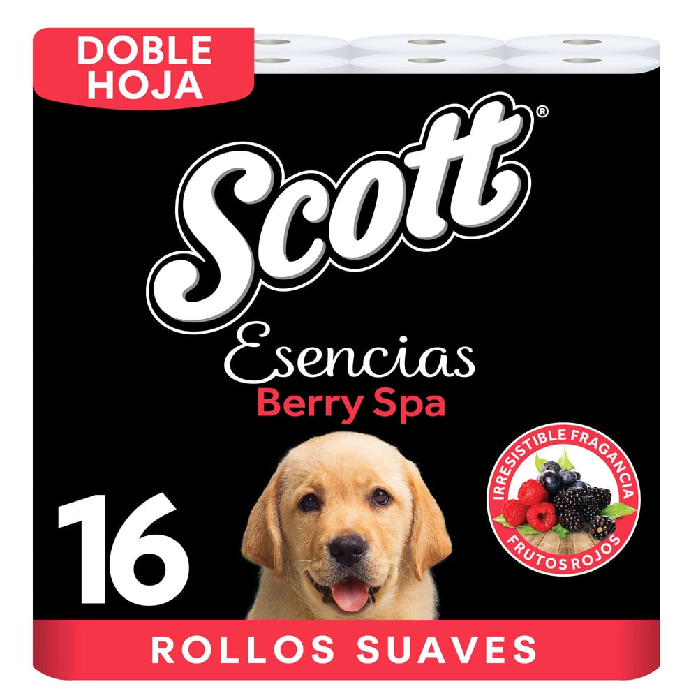 Papel Higiénico Scott Berry Spa Doble Hoja - 16 Rollos
