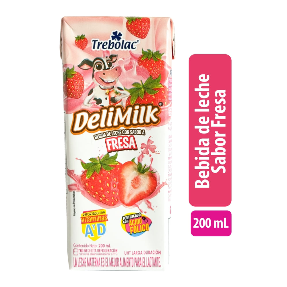 Bebida Delimilk Sabor Fresa - 200 ml