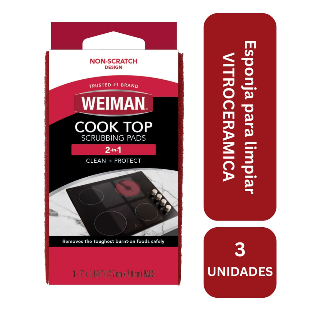 Esponja Weiman Limpia VitroCerámica 3 Unidades