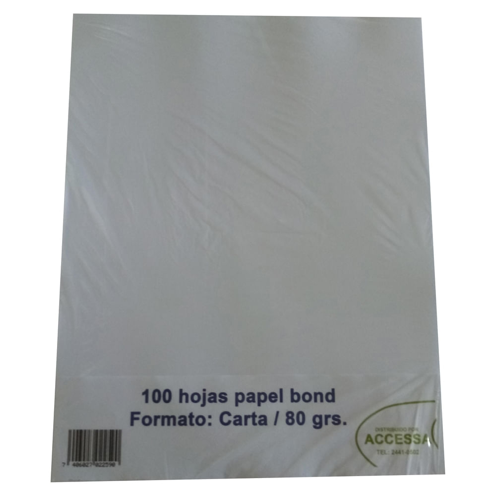 Hojas Bond Continental Carta 100H - 80 g