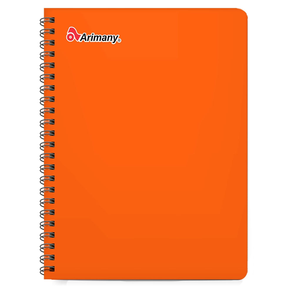 Cuaderno Arimany multilateras anaranjado - 180 hojas