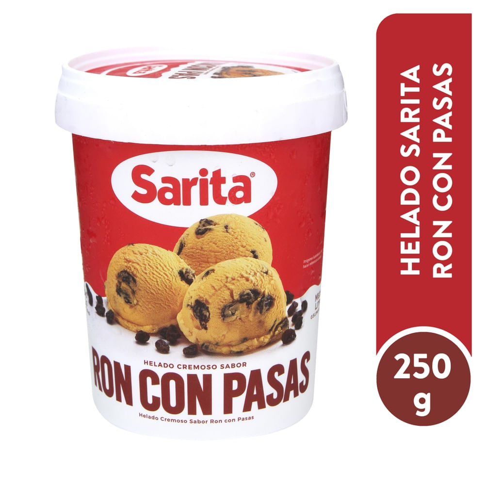Helado Ron Con Pasas Sarita