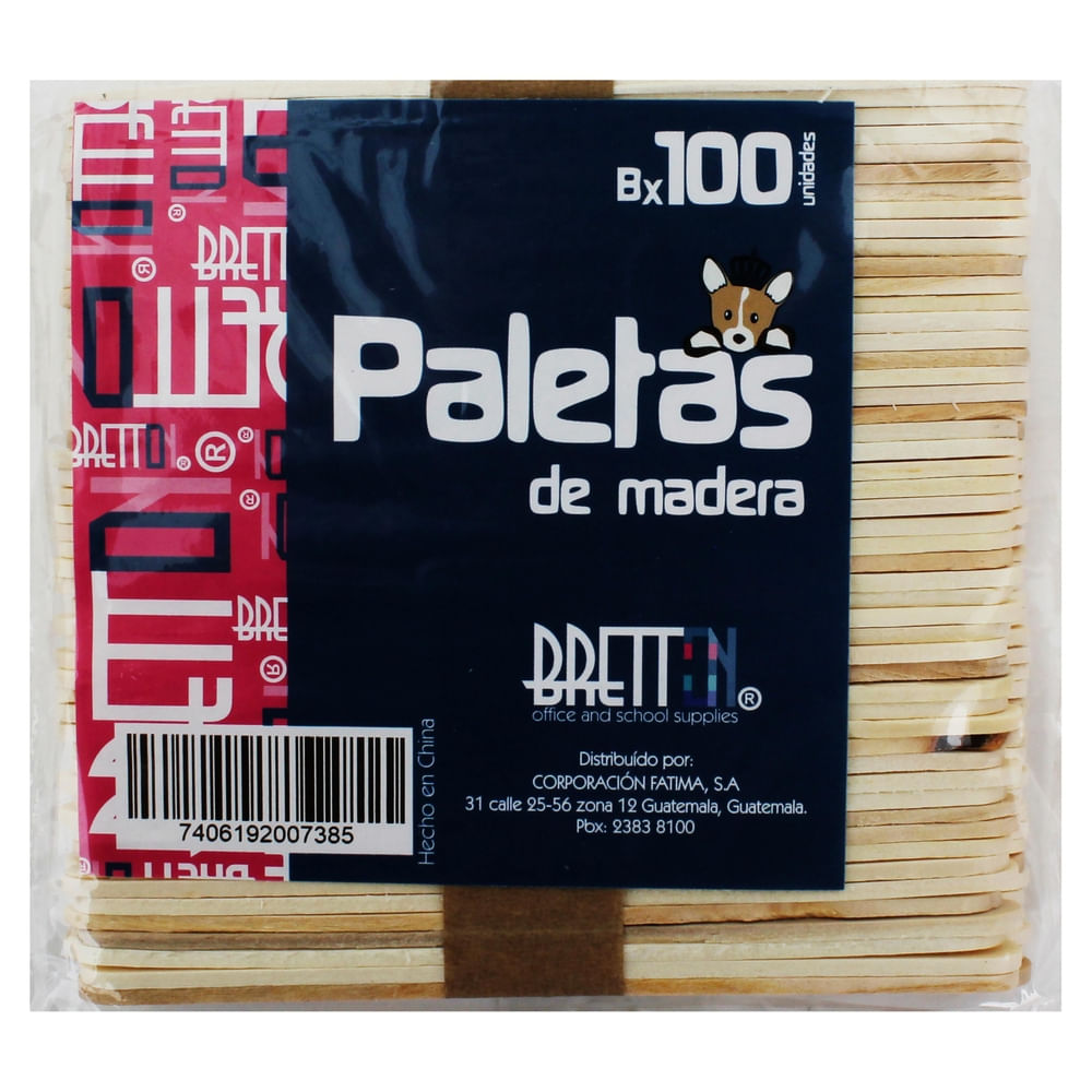 Paletas Bretton de madera bolsa - 100 Uds
