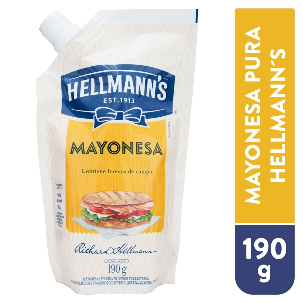Mayonesa Hellmanns pura en Doypack - 190 g