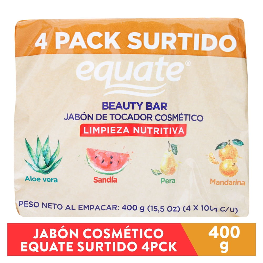 Jabón Equate De Tocador Surtido 4 Pack - 440 g