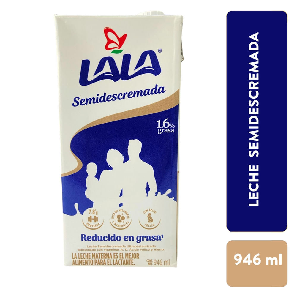 Leche Lala Semidescremada Slim Uht - 946ml