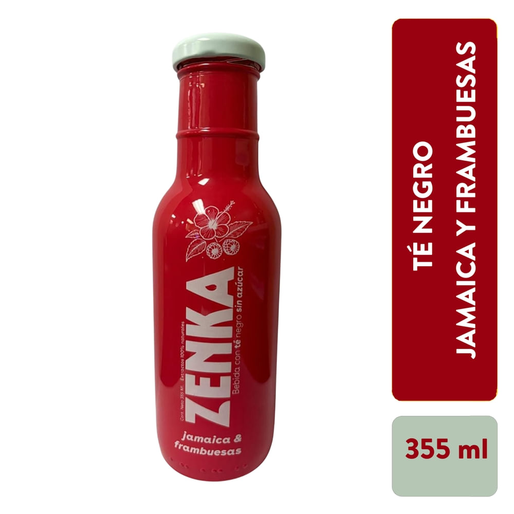Te Negro Zenka Jamaica y Framb Sf 355ml