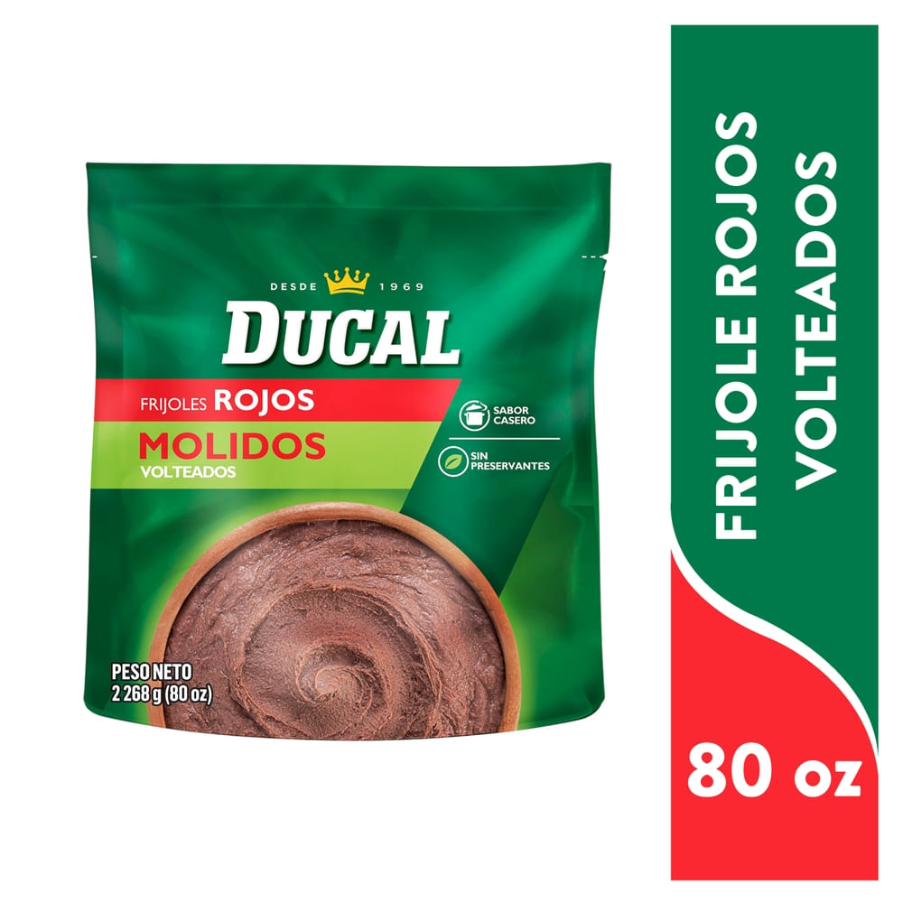 Frijoles rojos Ducal molidos volteados - 2268 g