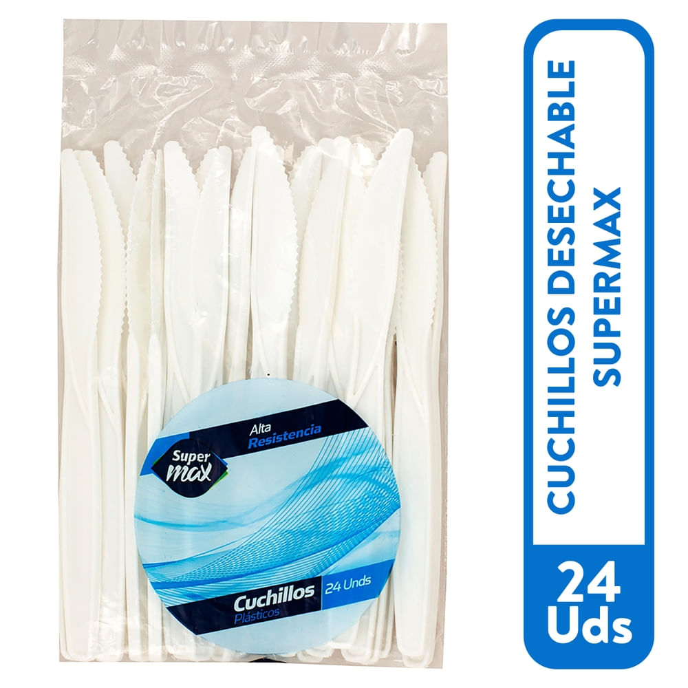 Cuchillo Desechable Marca Supermax - 24 Unidades