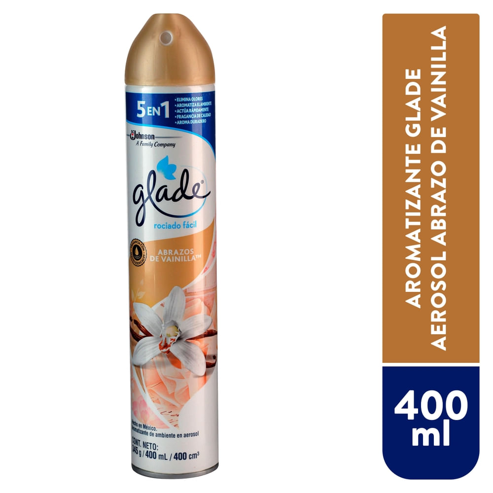 Aromatizante Glade Aerosol Abrazos De Vainilla - 400ml