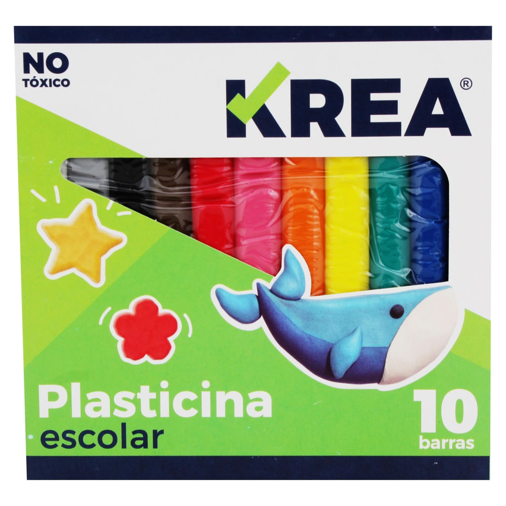 Plastilina Baco escolar colores surtidos - 10 Pzas