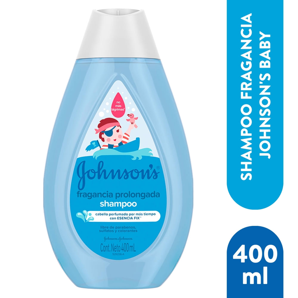 Shampoo Infantil Johnson's, Fragancia Prolongada - 400 ml