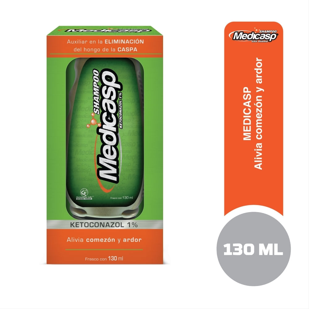 Shampoo Medicasp para eliminar la caspa- 130 ml