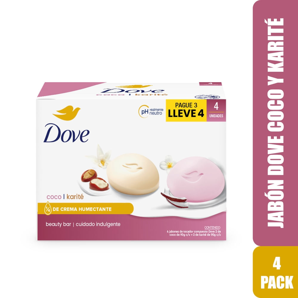 Jabón Dove Coco y Karité en Barra - 360 g