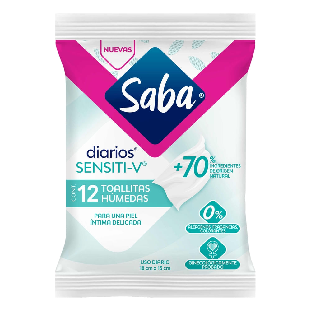 Toallitas Húmedas Sensiti-V Saba