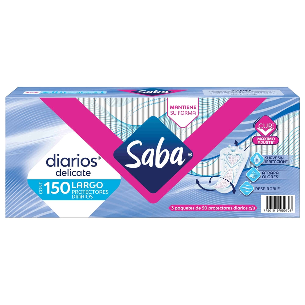 Protectores Saba diario largos - 150 uds