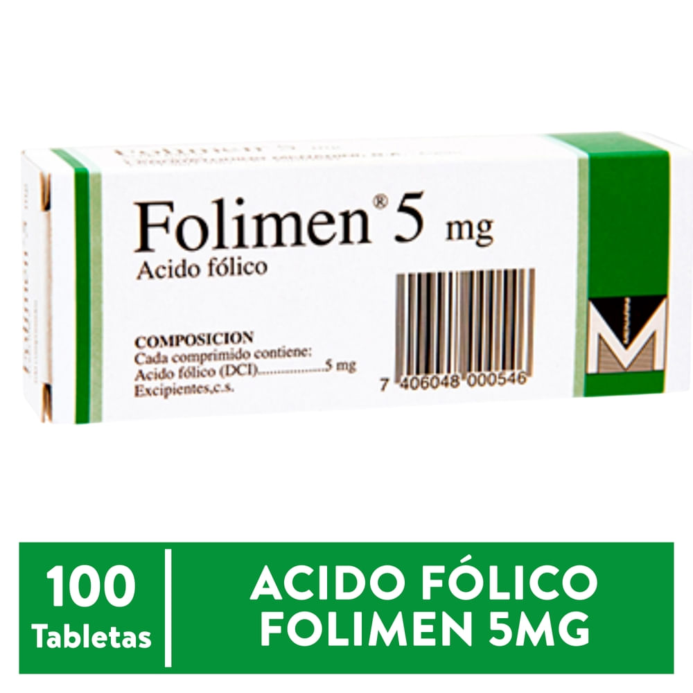Folimen Menarin 5 Mg 100 Tabletas