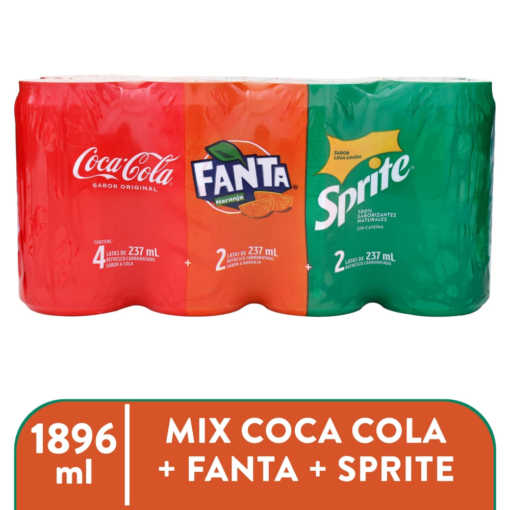 Gaseosa Coca Cola Surtido Lata 8 pack - 1896 ml