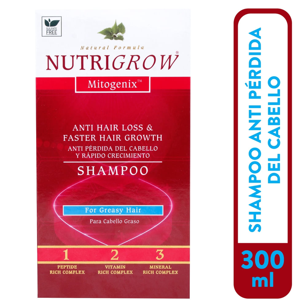 Dermatología Nutrifer Nutrigrow Shampoo For Greasy Hair 300ml