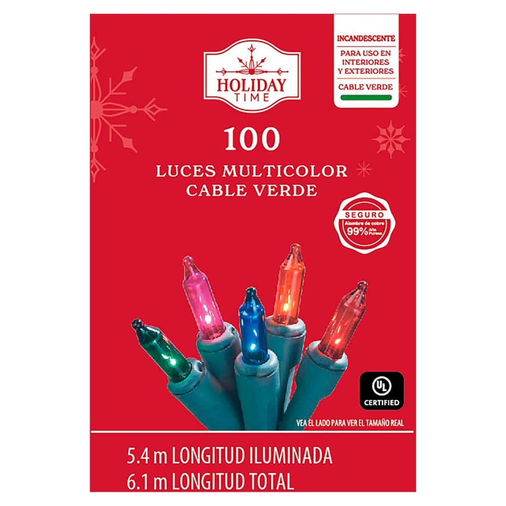 Luces Holiday Time LED diseño piñas serie 20 Navidad - 20 luces