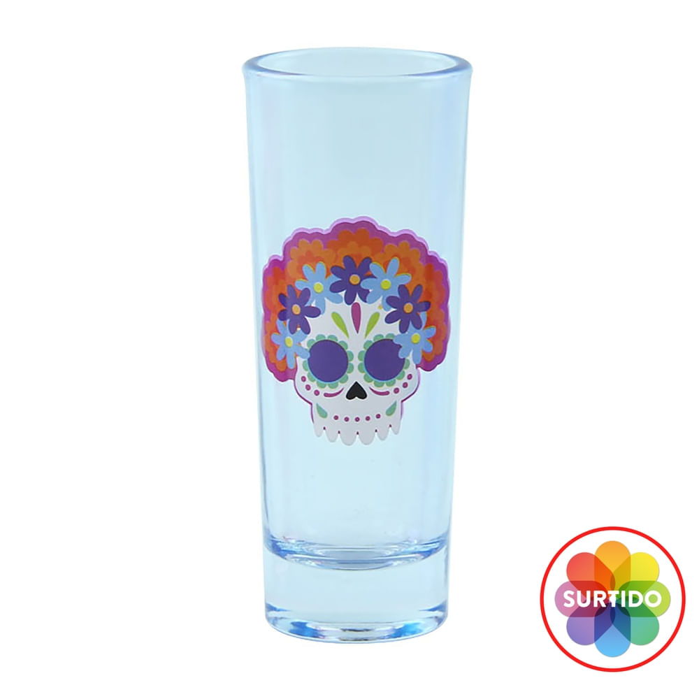 Shot Way To Celebrate de vidrio con diseño de Catrinas Halloween - 65 ml