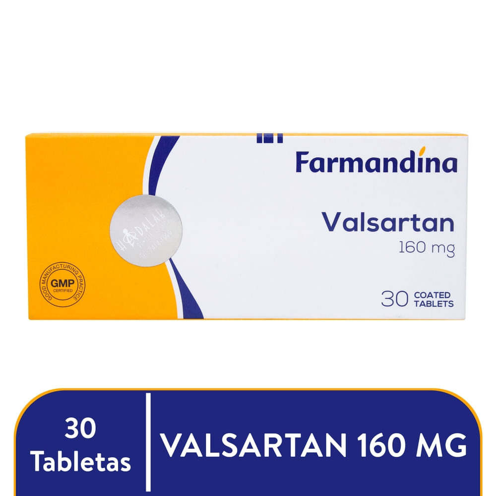 Cardiovascular & Hipertensivo Farmandina Valsartan Farmandina 160 mg 30 Tab Unidad