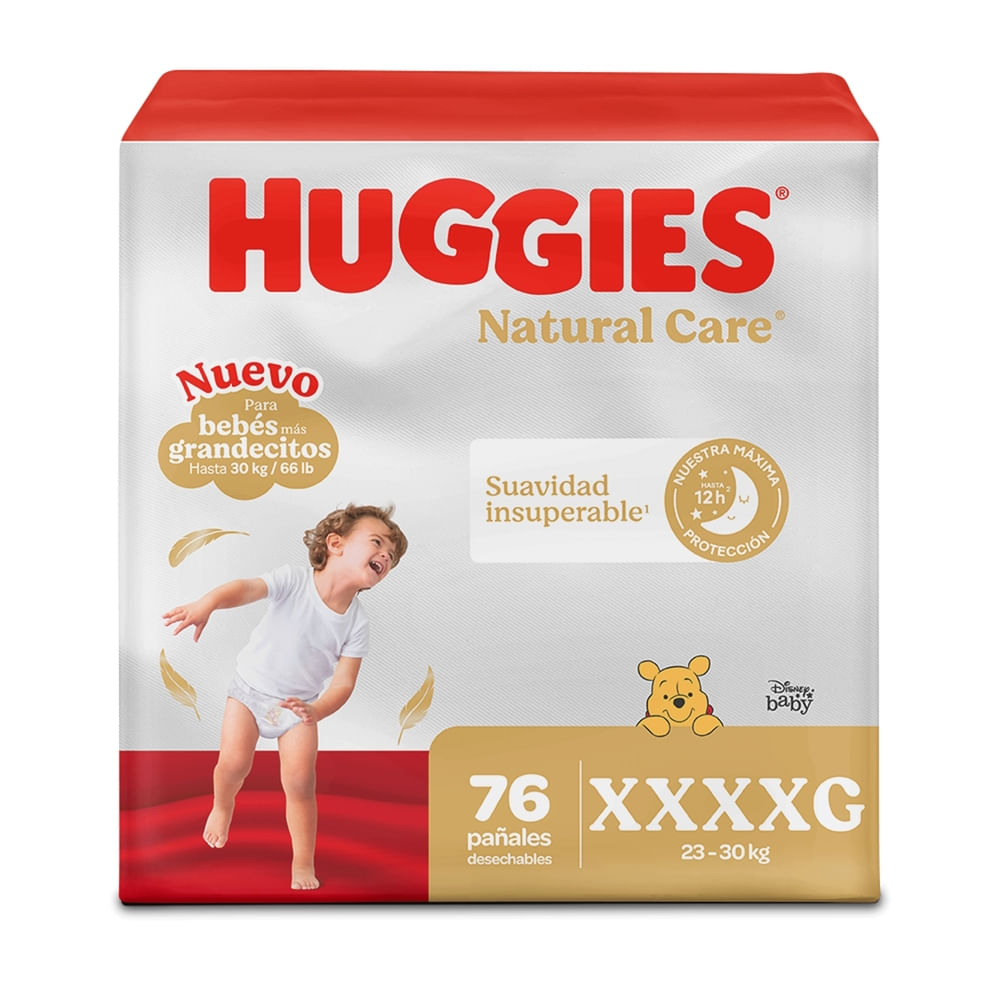 Pañales Huggies Natural Care Etapa 7/XXXXG - 76 Unidades