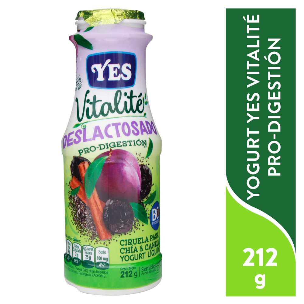 Yogurt Vitalite Yes Ciruela 212 Gr