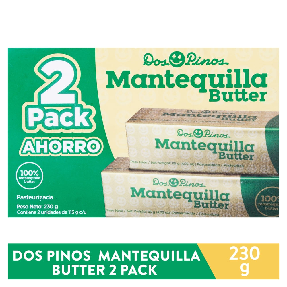 Mantequilla Dos Pinos con sal 2 Pack - 230 g