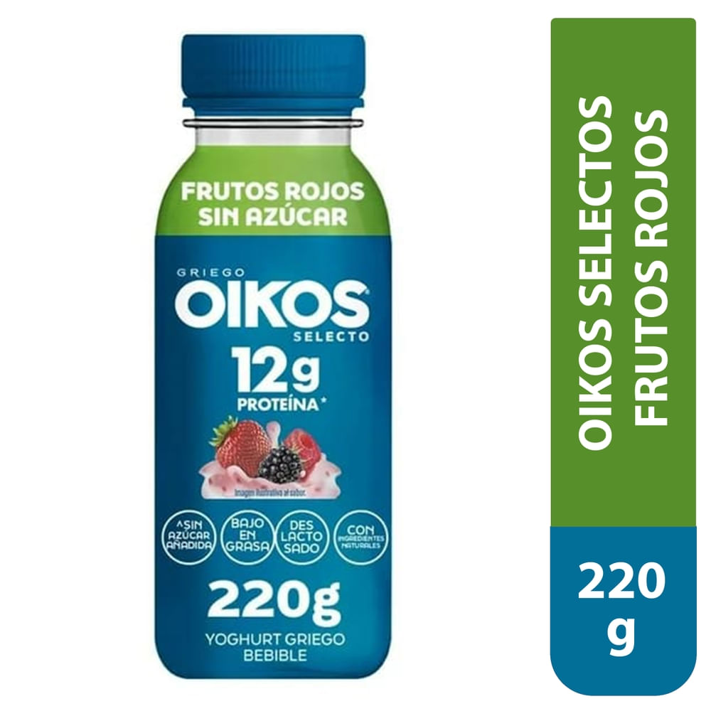 Yogurt Griego Sin Azúcar Frutos Rojos Oikos