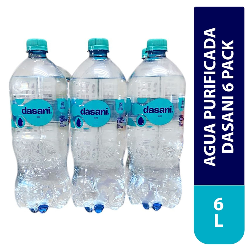 Agua potable Dasani 6 pack -6 L