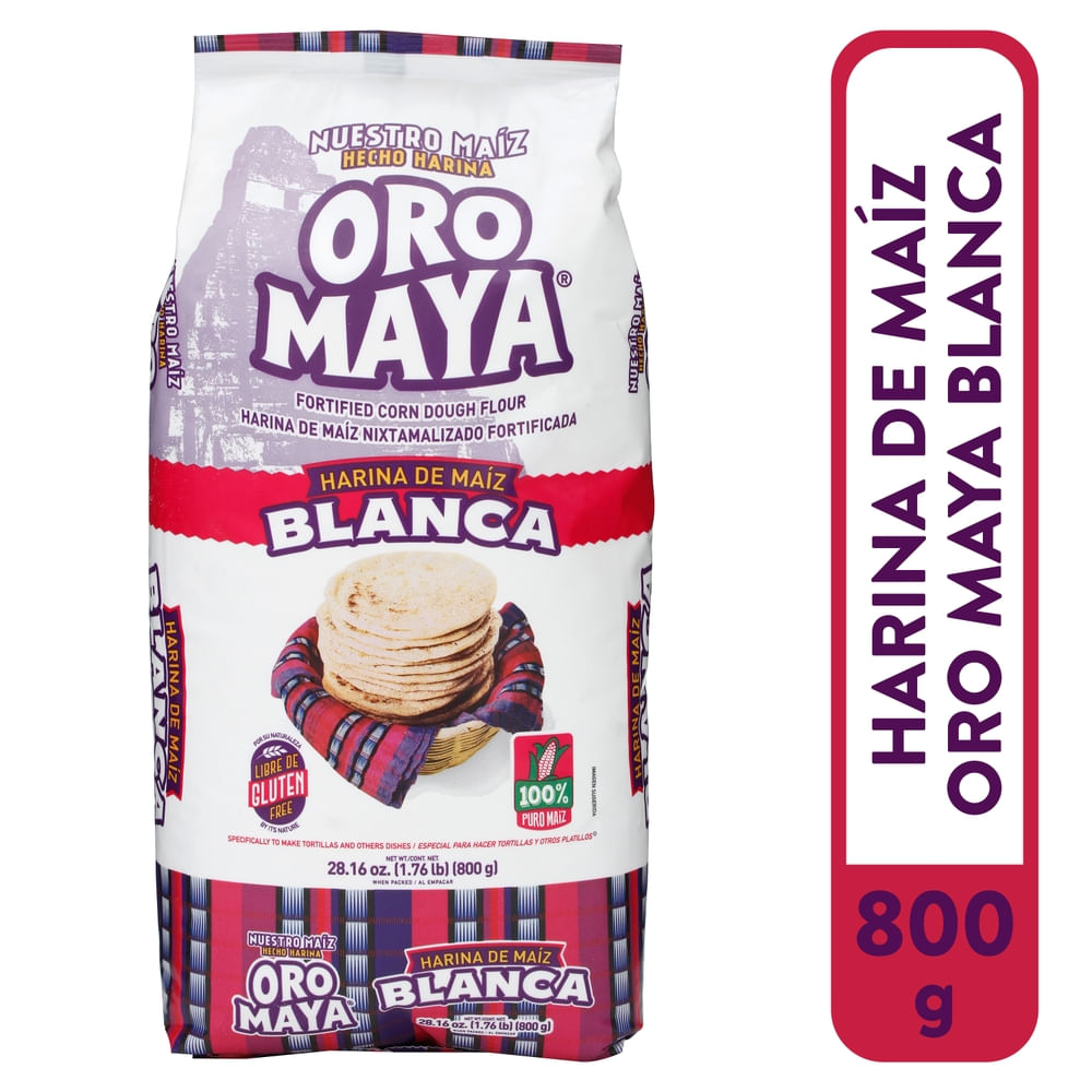 Harina de Maíz Oro Maya Blanca - 800 g
