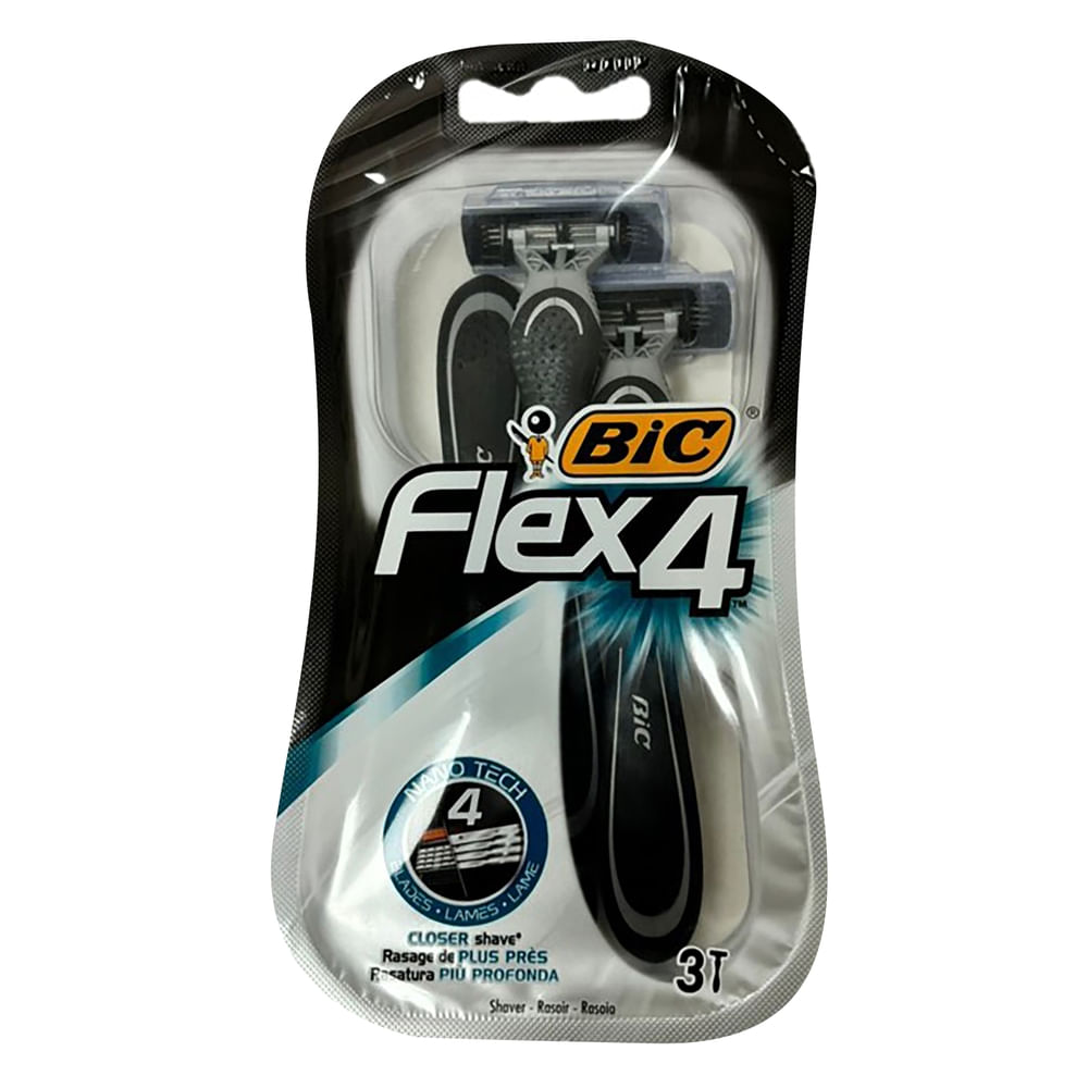 Rasuradora Bic Desechable Flex4 Bl3