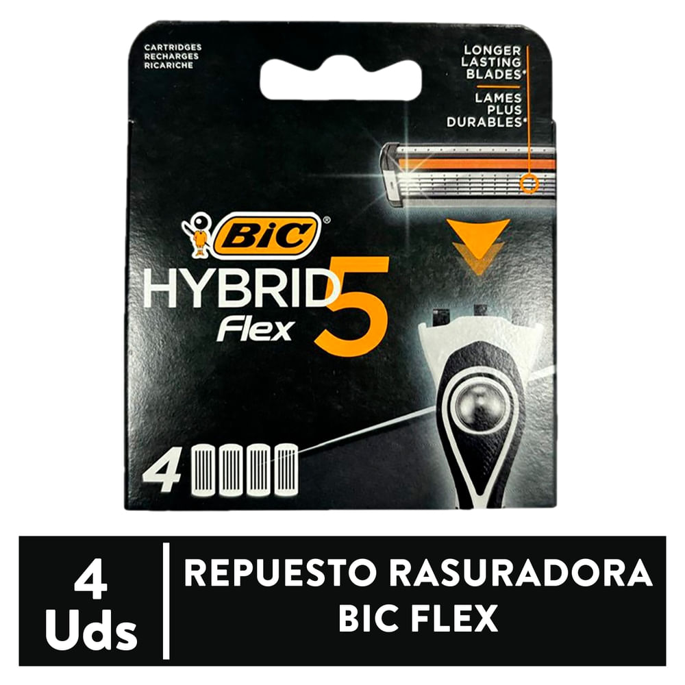 Repuesto Rasuradora Bic Hybrid Flex 5 - 4 Uds