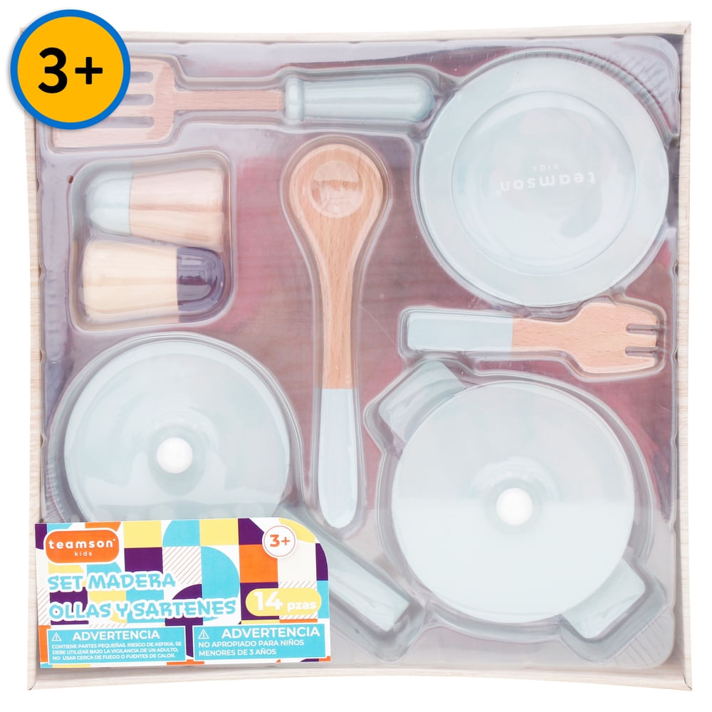 Set Teams on Kids madera ollas y sartenes