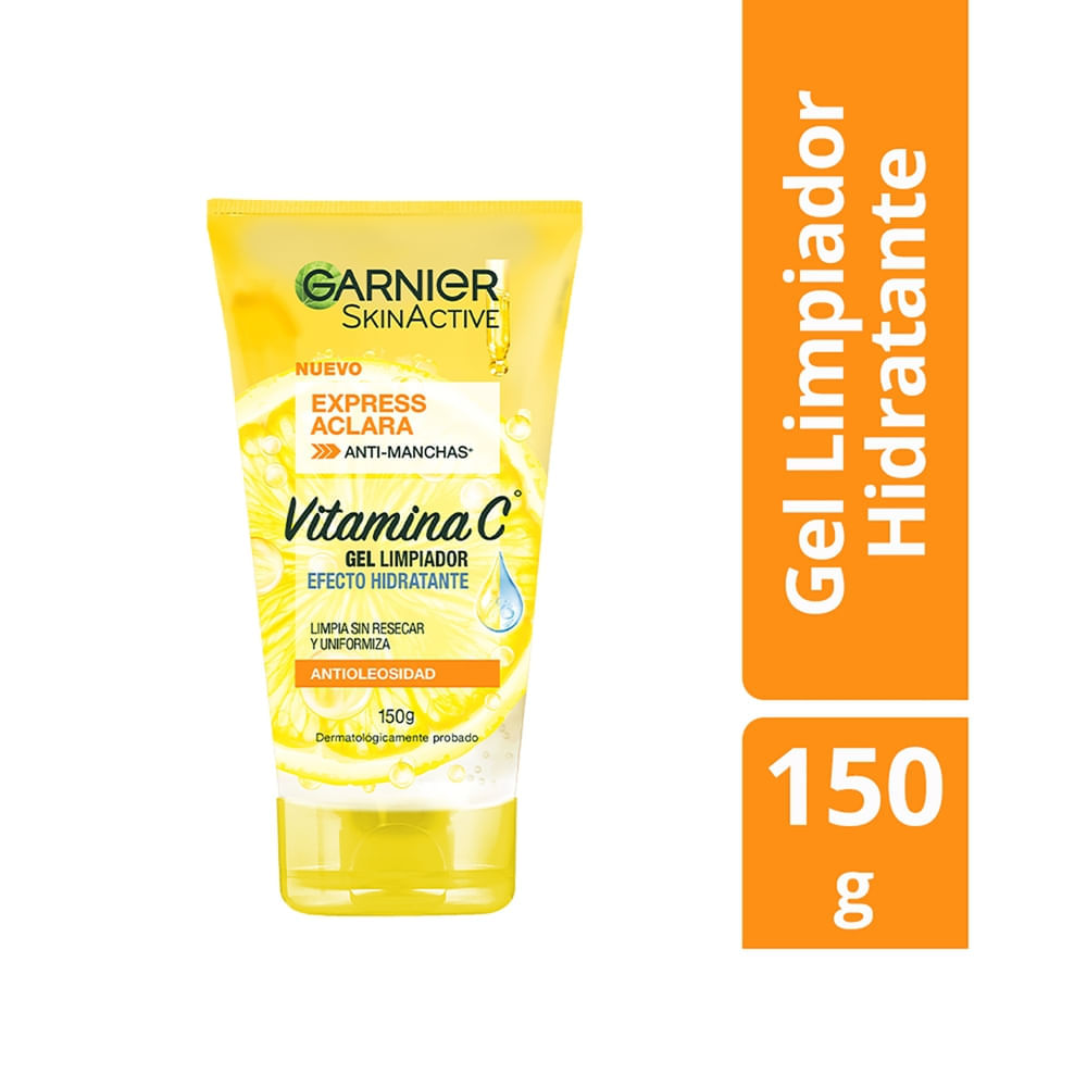 Gel Limpiador Hidratante Garnier Express Aclara Vitamina C - 150 ml