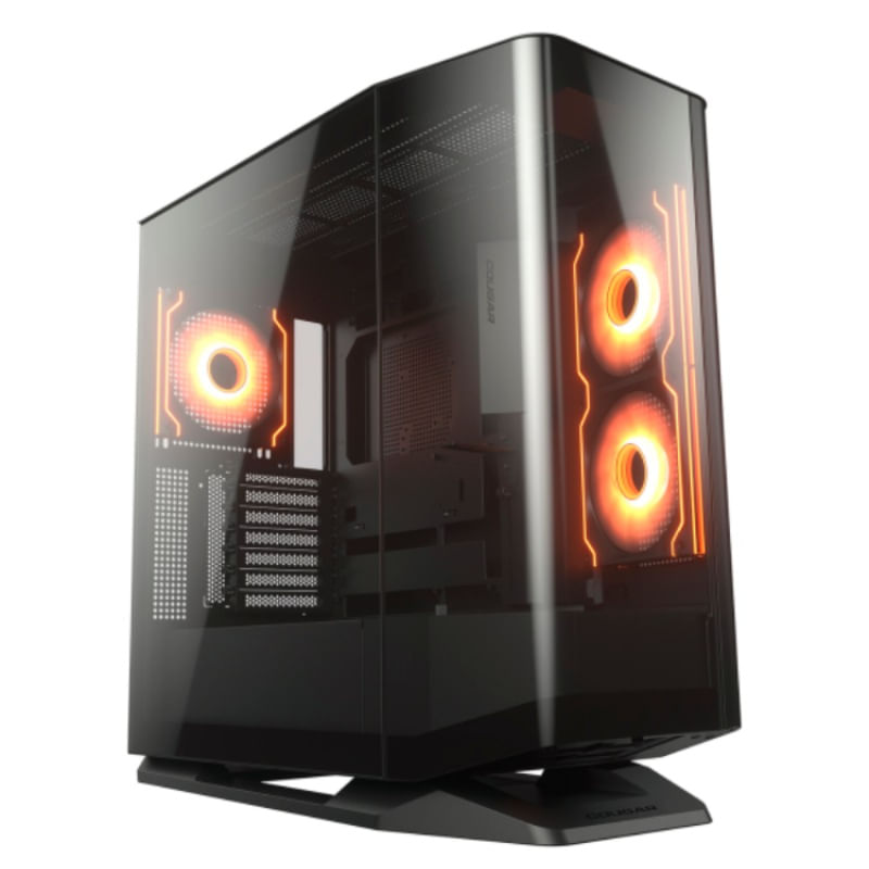 Case gaming Cougar FV270 RGB media torre malla e-ATX sin fuente negro