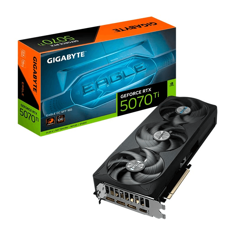 Tarjeta de video Gigabyte geforce RTX 5070 TI Eagle OC SFF DP HDMI PCIe 5.0 16GB GDDR7 Tar…