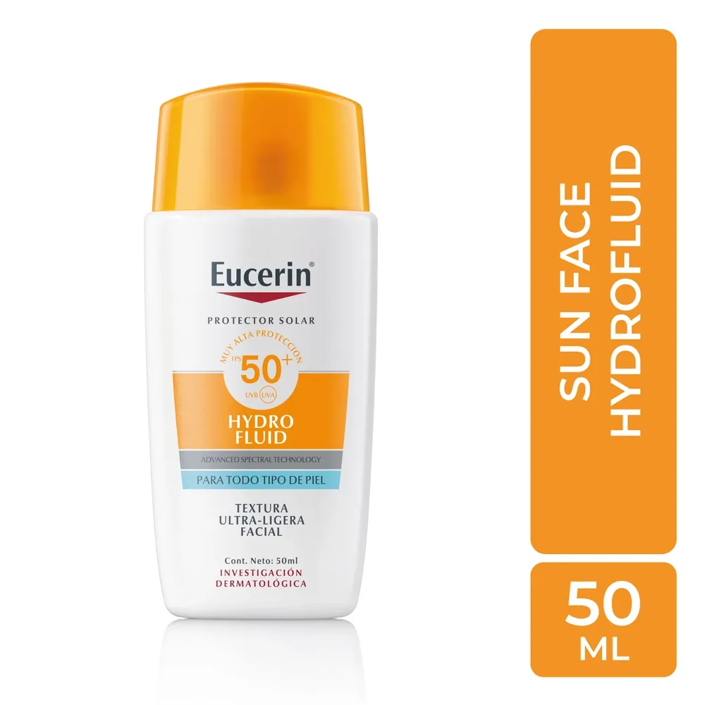 Protector solar facial Eucerin hydro fluid FPS 50 - 50 ml
