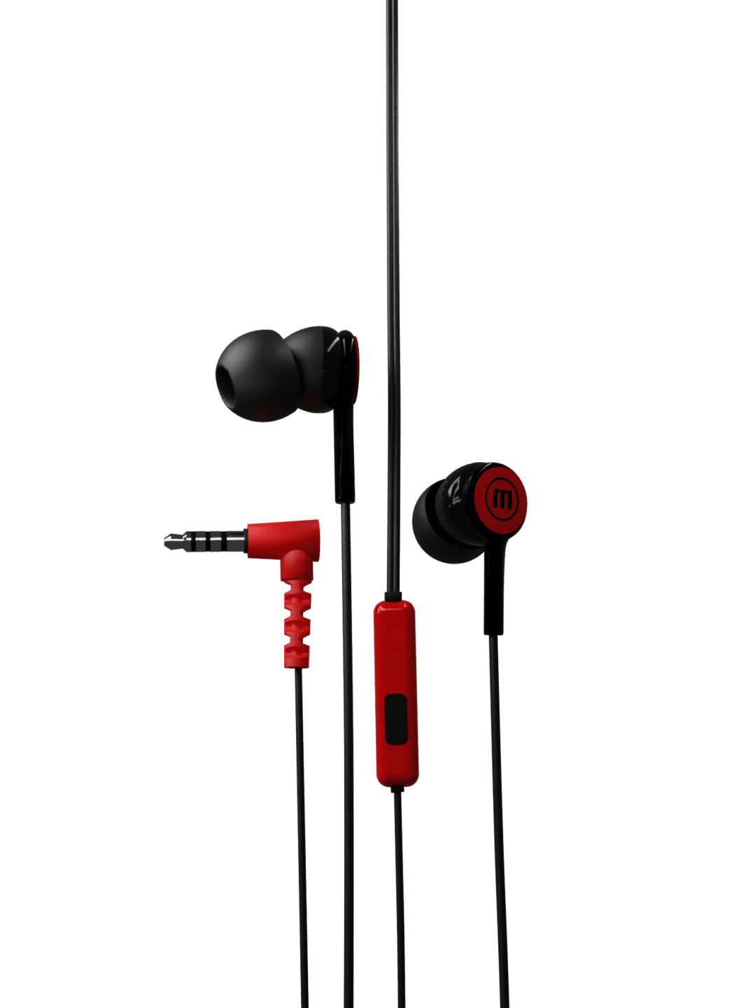Audífonos Maxell IN-TIPS con micrófono in ear estéreo rojo