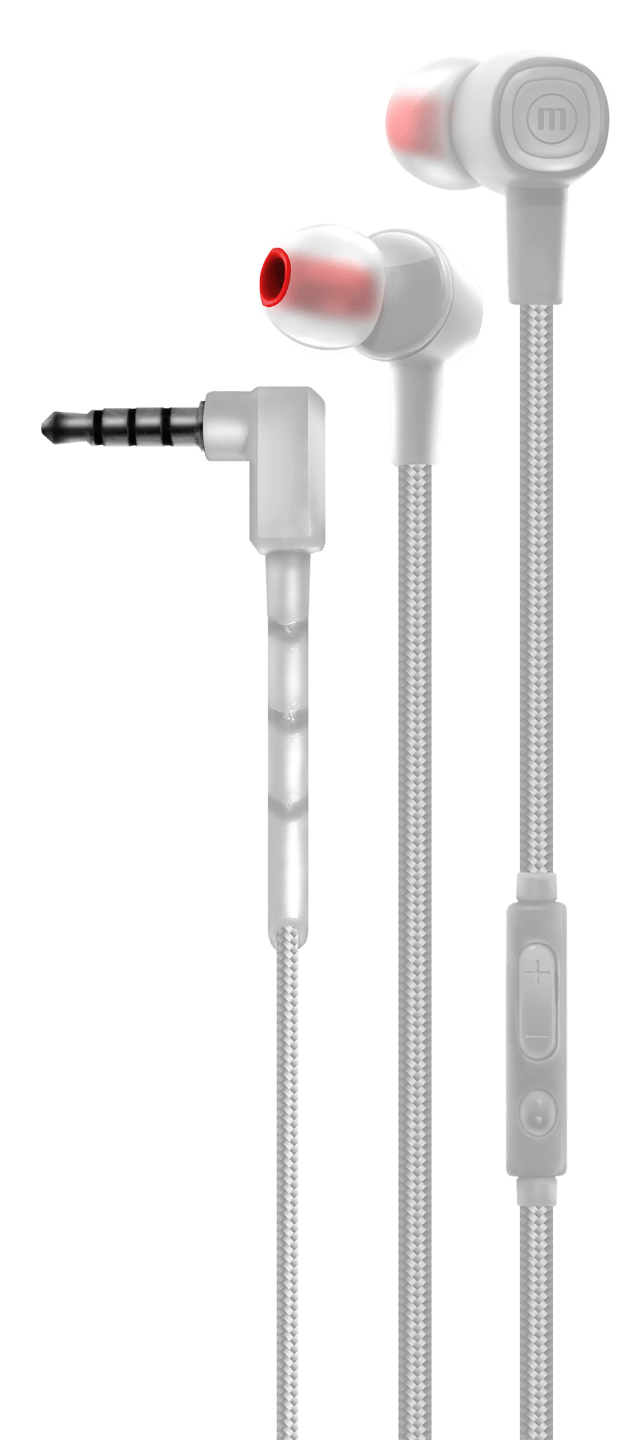 Audífono Maxell SIN-8 SOLID con micrófono in ear stereo hakuba blancos