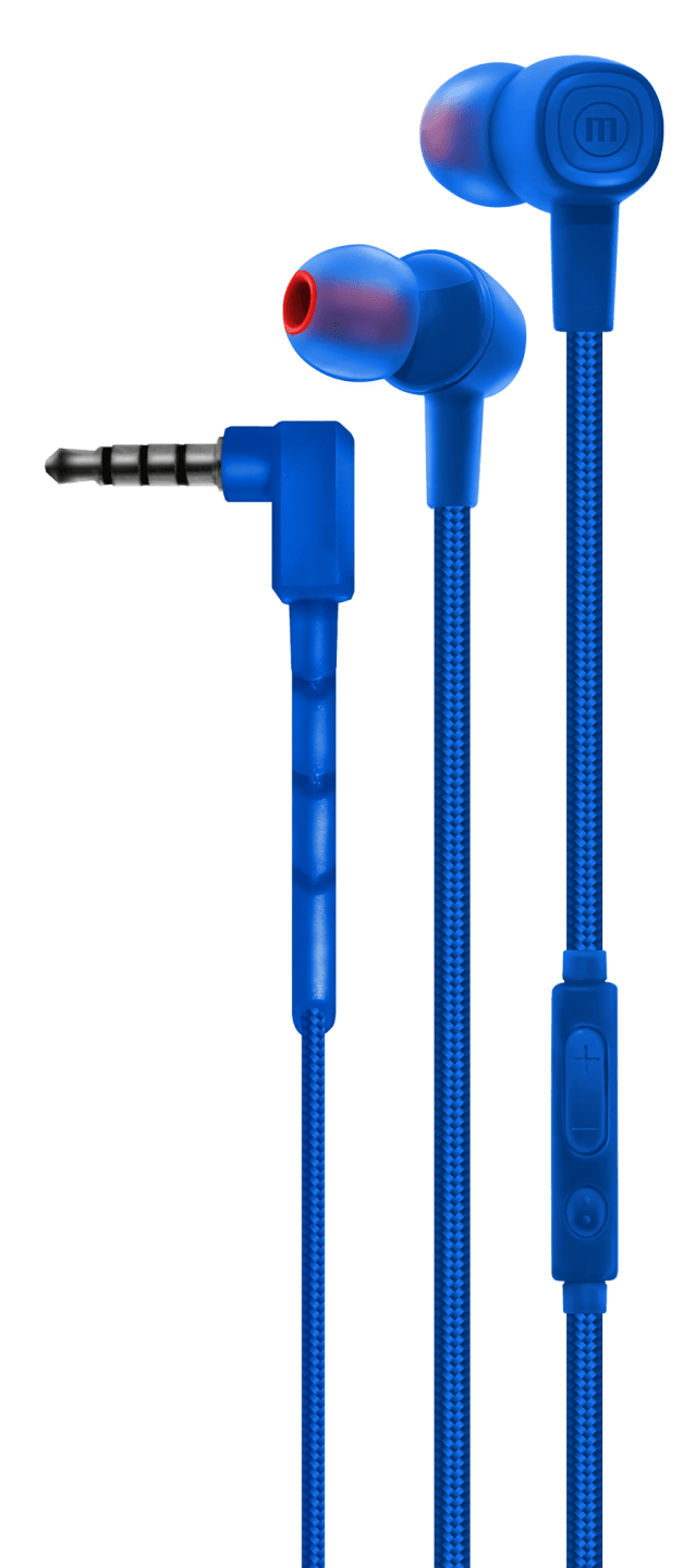 Audífono Maxell SIN-8 SOLID con micrófono in ear stereo okinawa azul