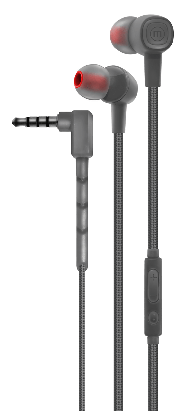 Audífonos Maxell SIN-8 SOLID con micrófono in ear stereo kobe gris