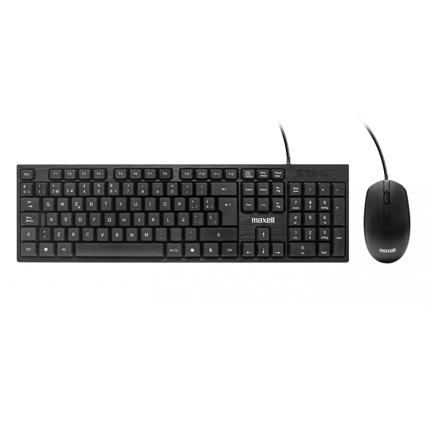 Teclado y Mouse óptico Maxell WRKBC-10 color negro
