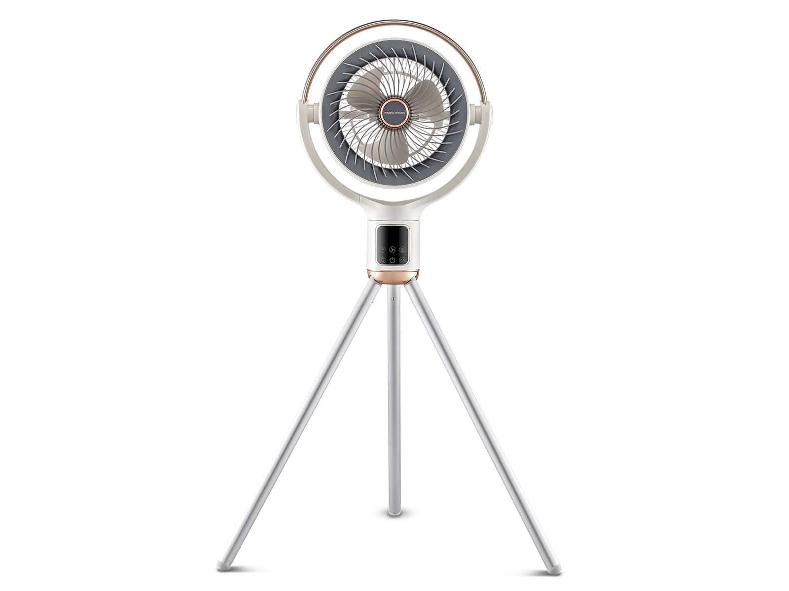 Ventilador Morphy Richards color blanco con inteligencia artificial y control remoto
