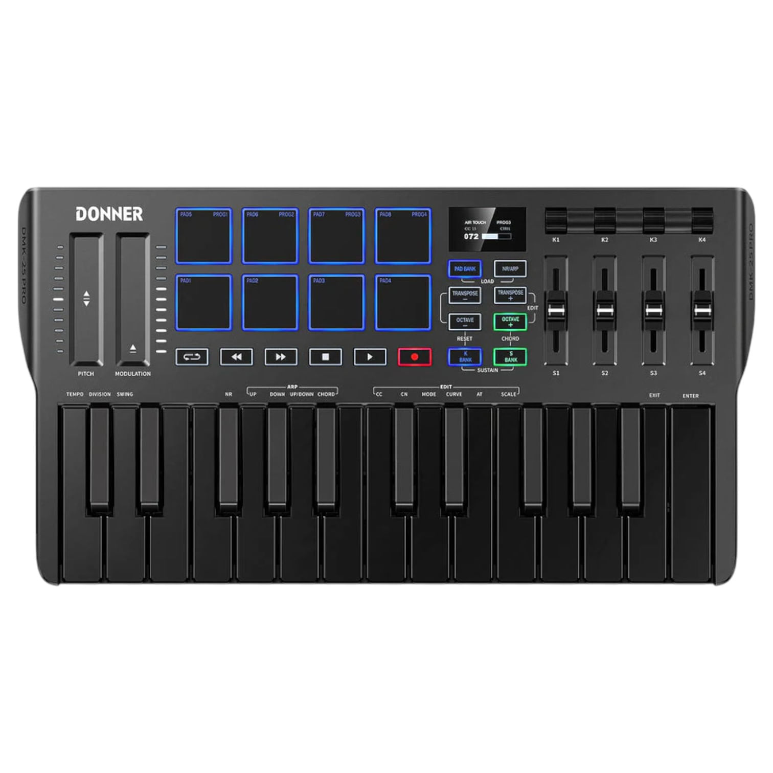 Controlador CASIO digital MIDI PRO DONNER DMK-25
