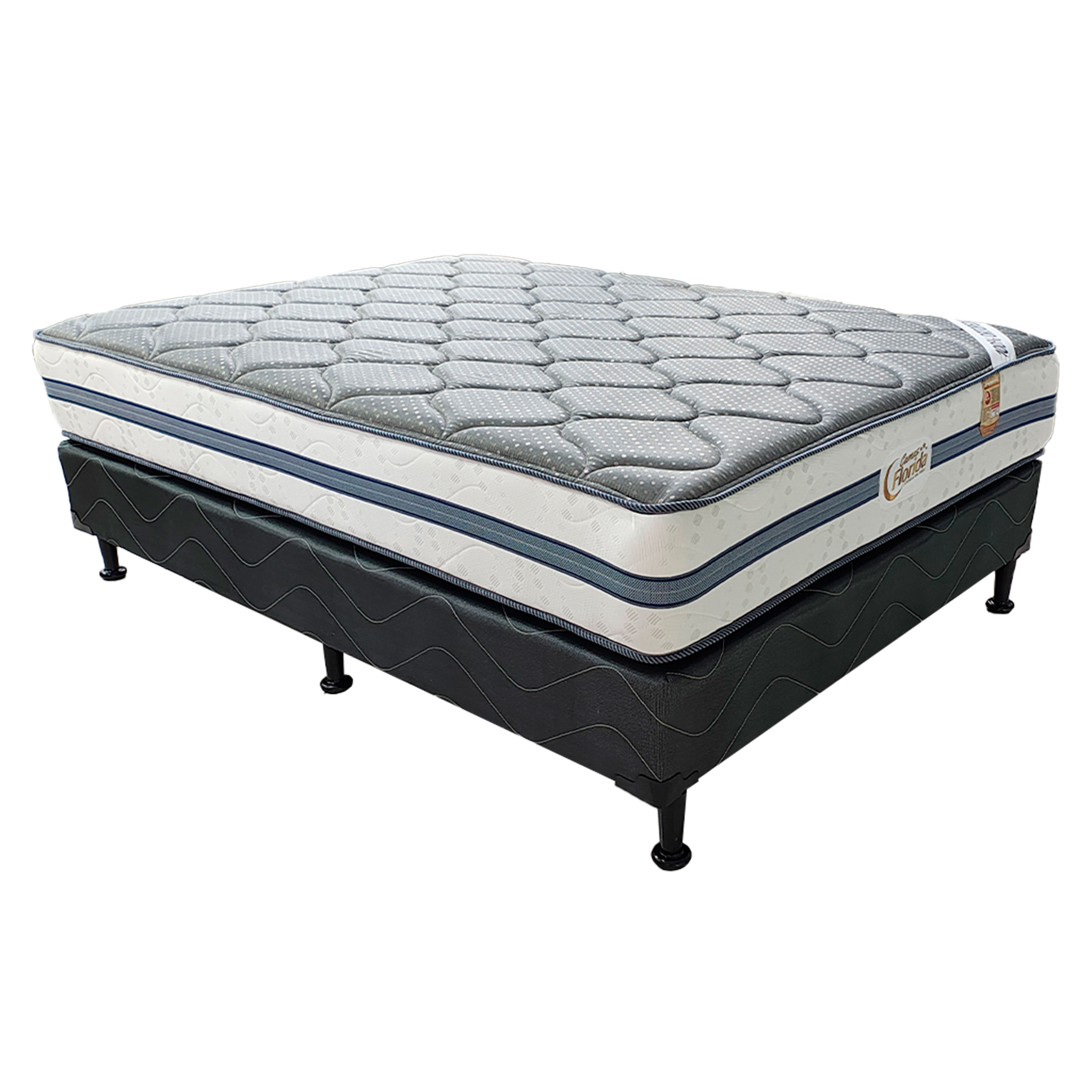 Colchón + base Cama Florida king sweet time 100% ortopédica