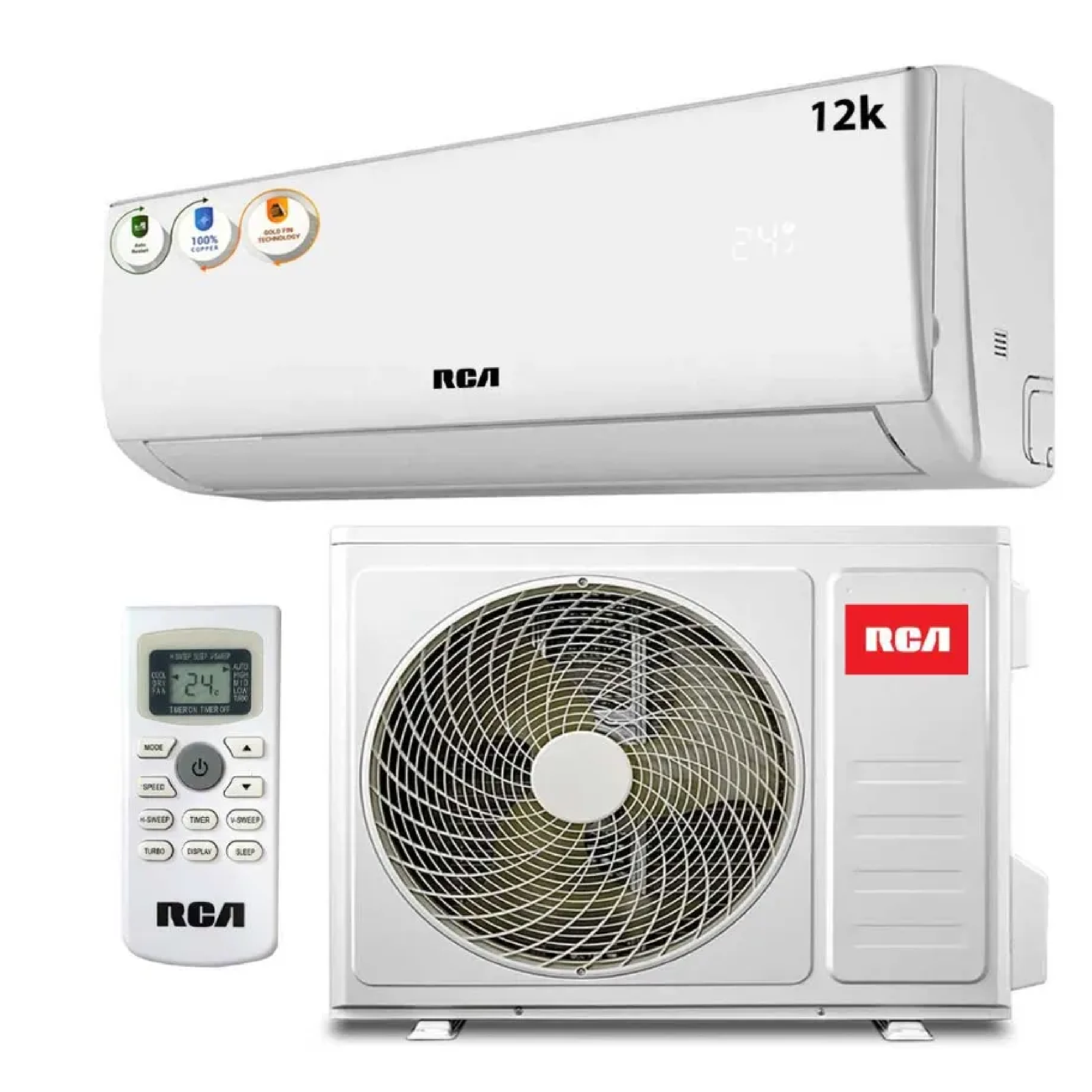 Aire Acondicionado split RCA 12,000 btu on off RCSA12B Aire Acondicionado split RCA 12.000…