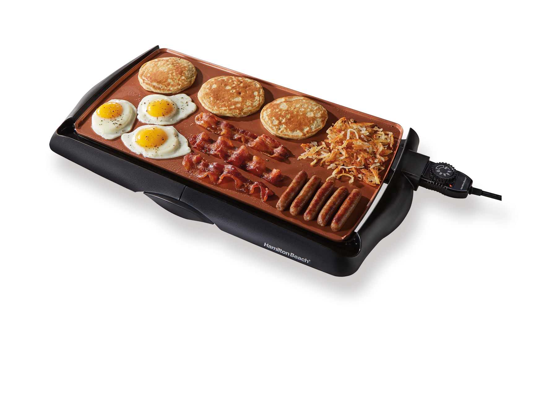 Plancha Hamilton Beach eléctrica Antiadherente HB38518R Durathon® Ceramic Griddle
